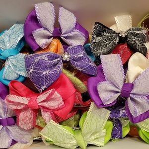 89 Pc Lot Assorted Handmade Embellished Hair Clips